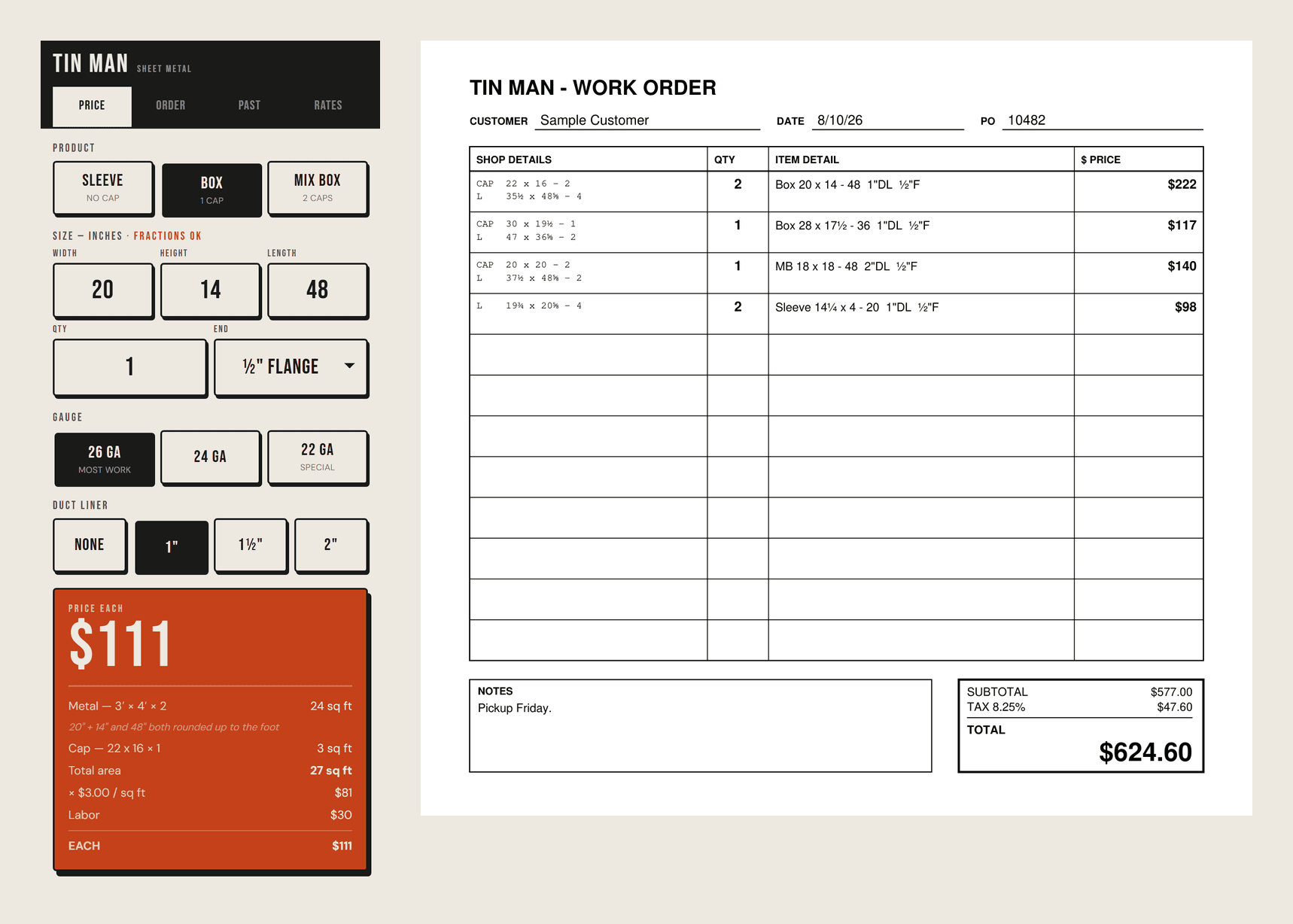 Invoice Calculator preview
